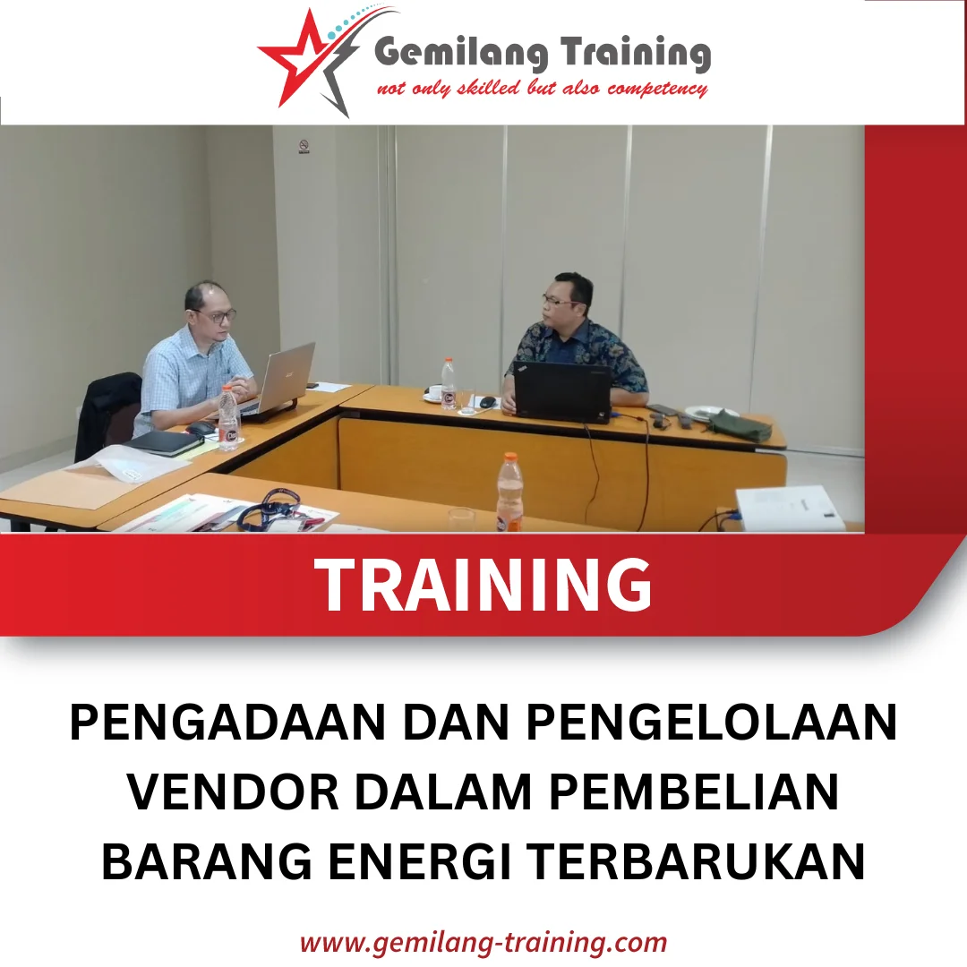 TRAINING PENGADAAN DAN PENGELOLAAN VENDOR DALAM PEMBELIAN BARANG ENERGI TERBARUKAN
